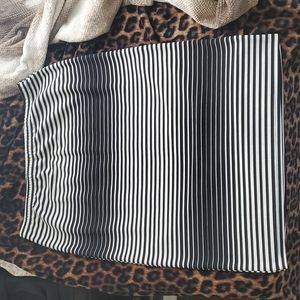 Nuggles Black & White Striped Skirt